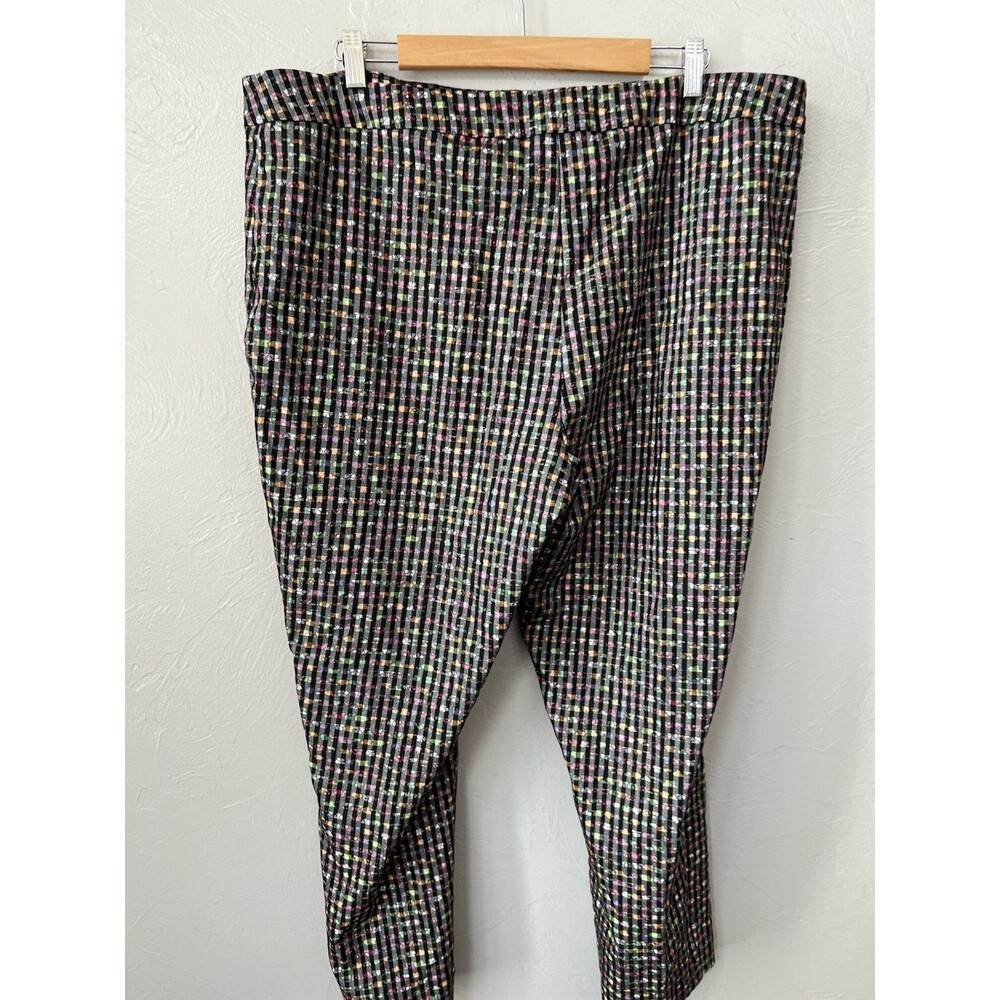 Joseph Ribkoff Multicolor Checkered Pants Women’s Size 22 Gingham Style 211376 - Picture 6 of 8
